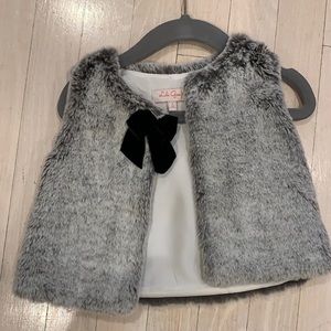 Grey faux fur
